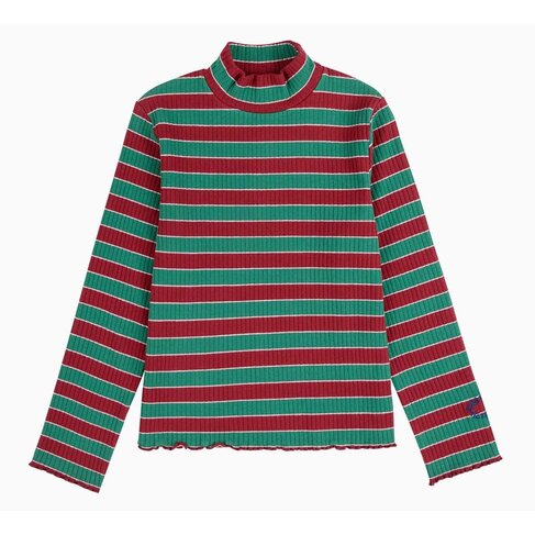 Bobo Choses Multicolor Stripes turtle neck T-shirt