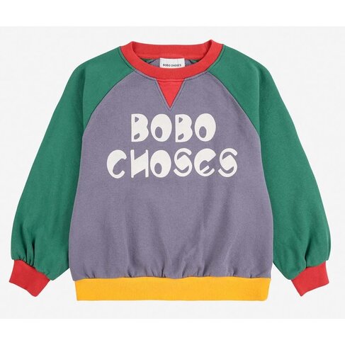 Bobo Choses Bobo Choses color block ranglan sweatshirt