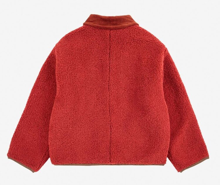 Bobo Choses Multicolor Tiles reversible sheepskin jacket