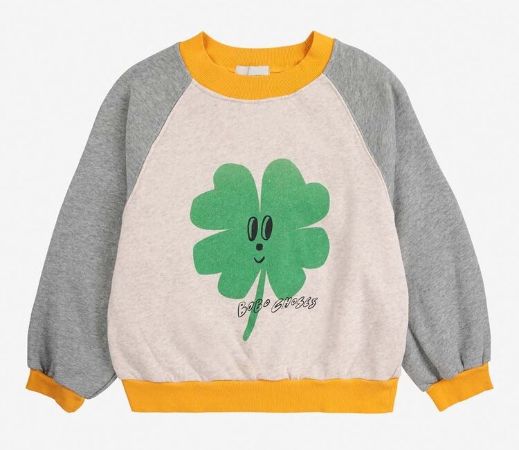 Bobo Choses Lucky Clover ranglan sweatshirt