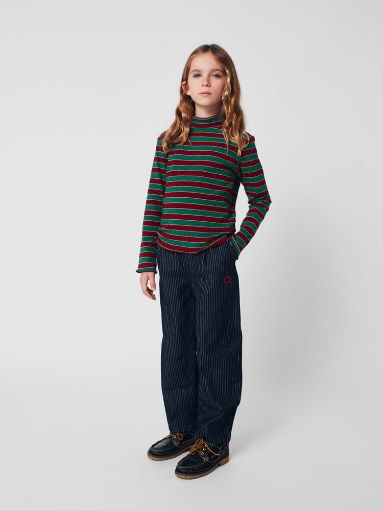 Bobo Choses Multicolor Stripes turtle neck T-shirt