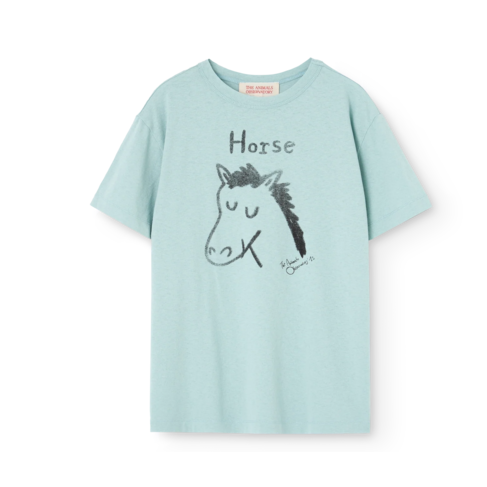 The Animal Observatory Light Blue Rooster T-Shirt - Horse