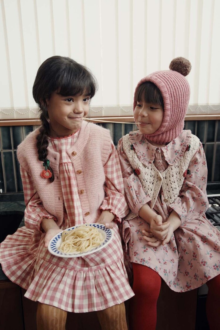 Emile et Ida Cardigan Sans Manches - Rose