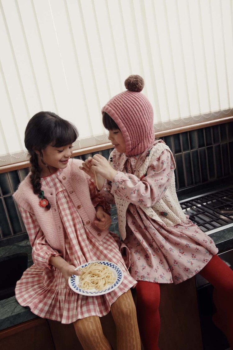 Emile et Ida Cardigan Without Sleeves - Rose