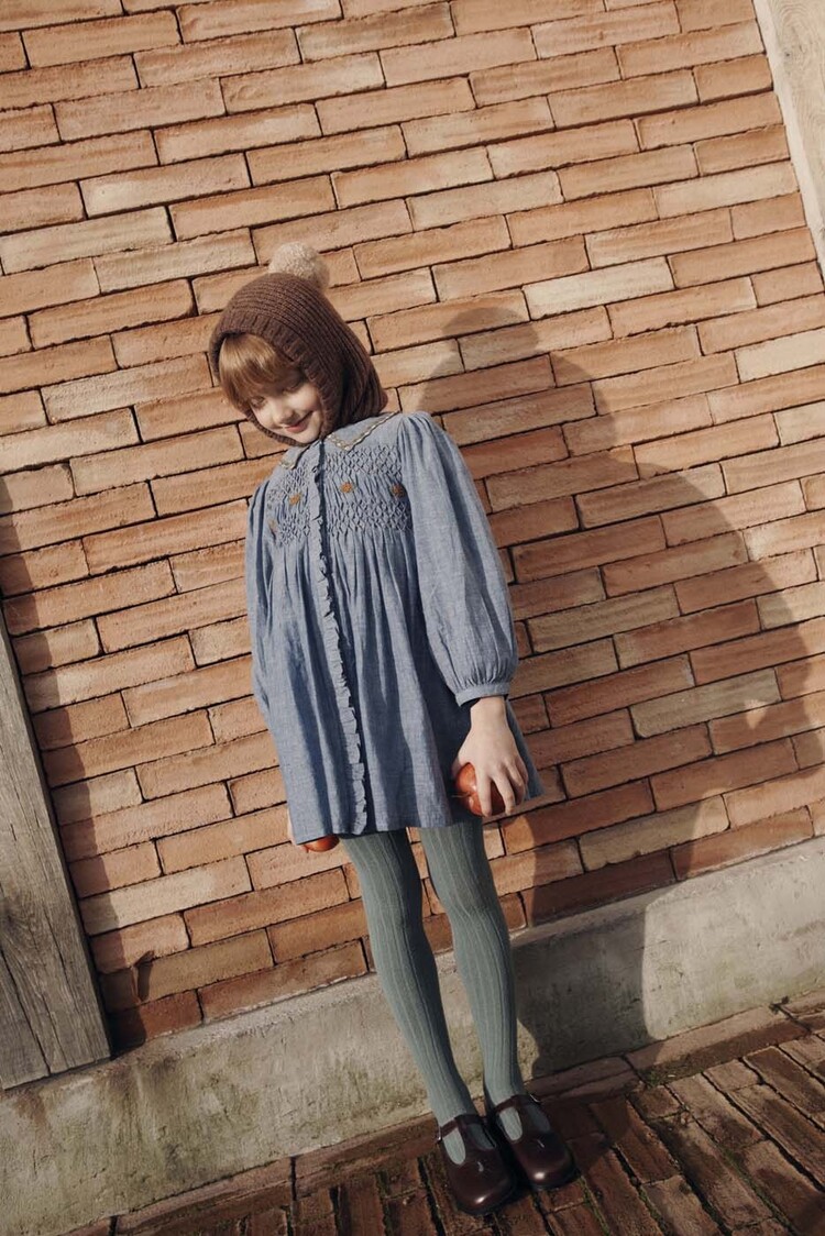 Emile et Ida Robe Smockee - Chambray