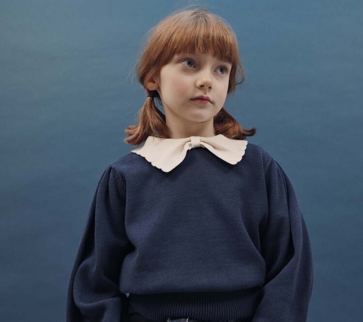 Emile et Ida Pullover Col Pierrot - Navy