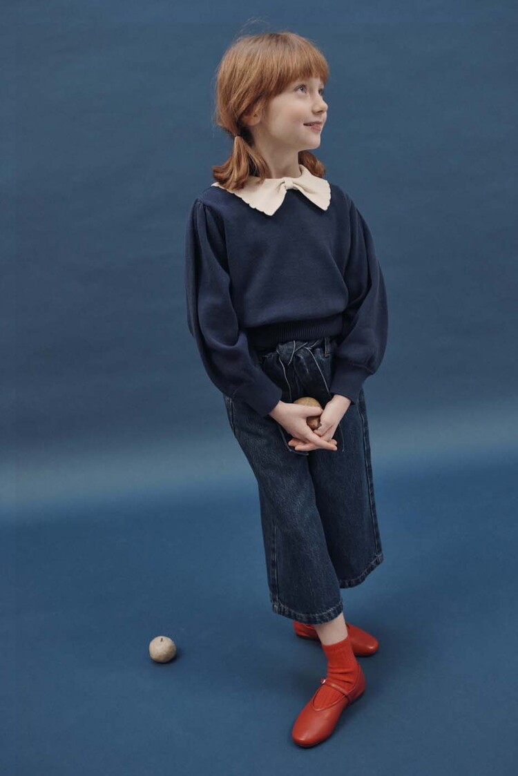 Emile et Ida Pullover Col Pierrot - Navy