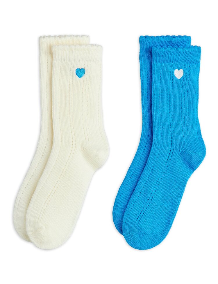 Mini Rodini Pointelle 2-pack socks - Multi