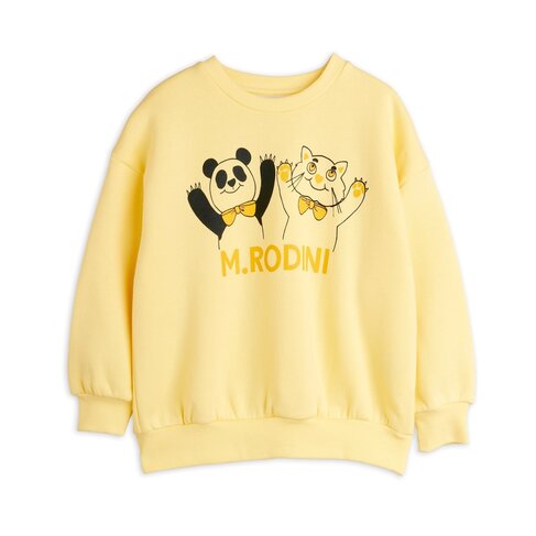 Mini Rodini Panda & Cat sp sweatshirt - Yellow