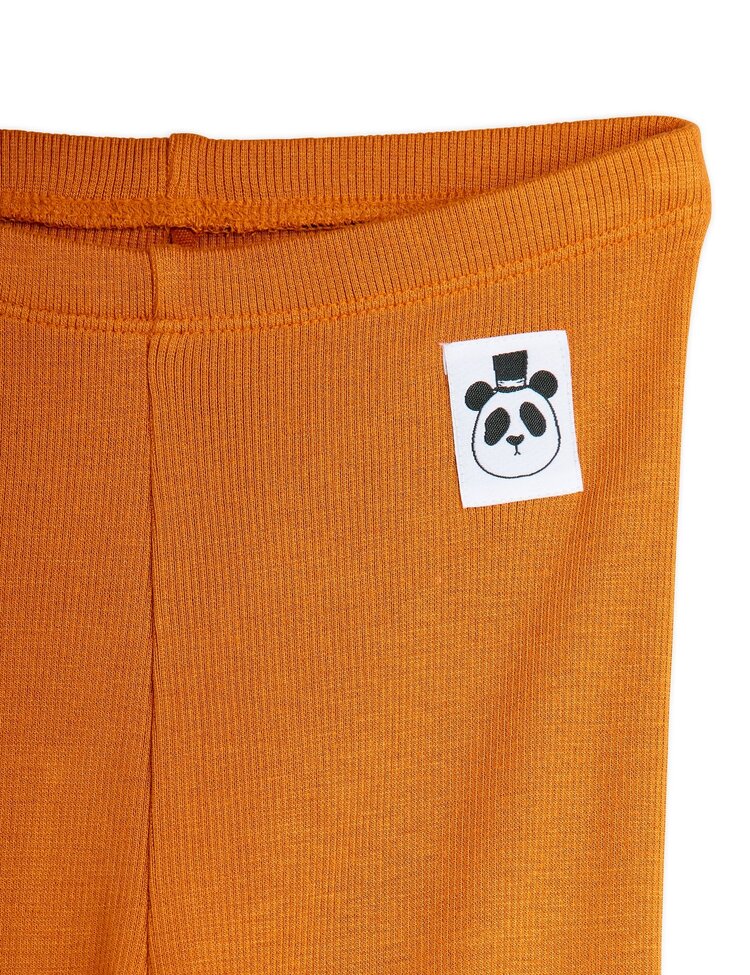 Mini Rodini Modal rib leggings - Brown