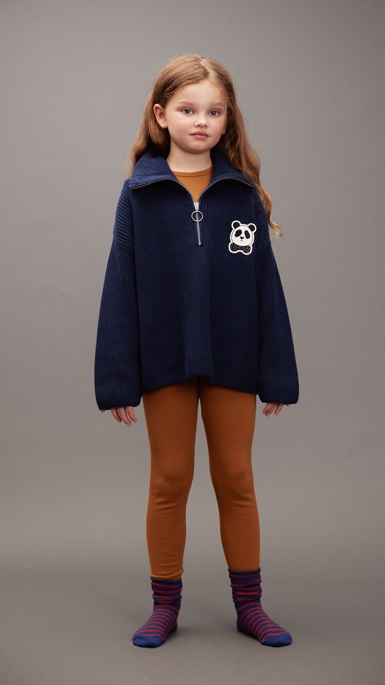 Mini Rodini Modal rib leggings - Brown