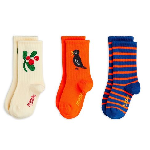 Mini Rodini Lingonberries 3-pck socks - Multi