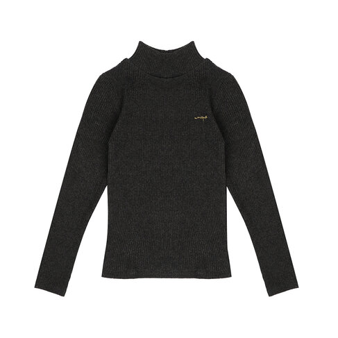 Jenest Tara Turtle Neck - Dark Gray Melange