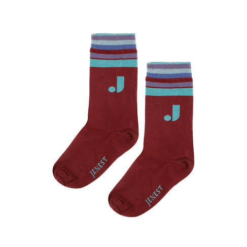 Jenest J Socks - Cherry Bordeaux