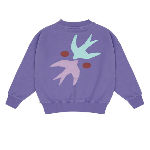Jenest Art Bird Sweater - Dark Purple