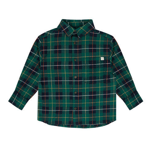 Jenest Scott Shirt - Navy Blue Green Check