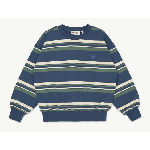 Main Story UK Bubble Sweatshirt - Vintage Indigo Stripe Fleece