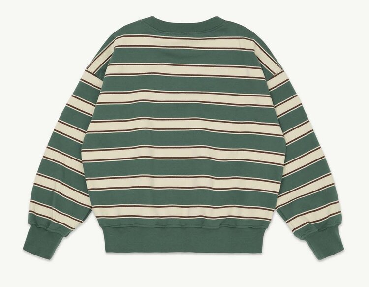 Main Story UK Bubble Sweatshirt - Balsam Green Stripe Fleece