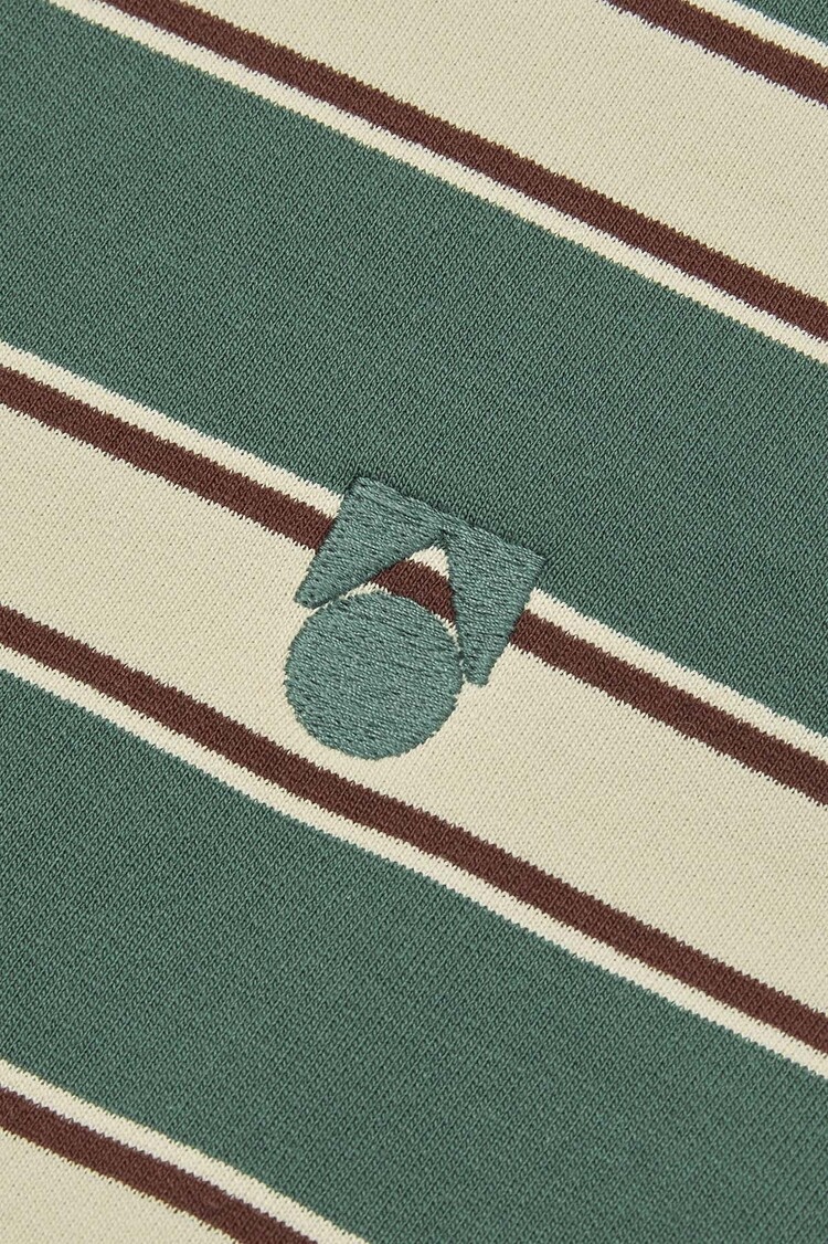 Main Story UK Bubble Sweatshirt - Balsam Green Stripe Fleece