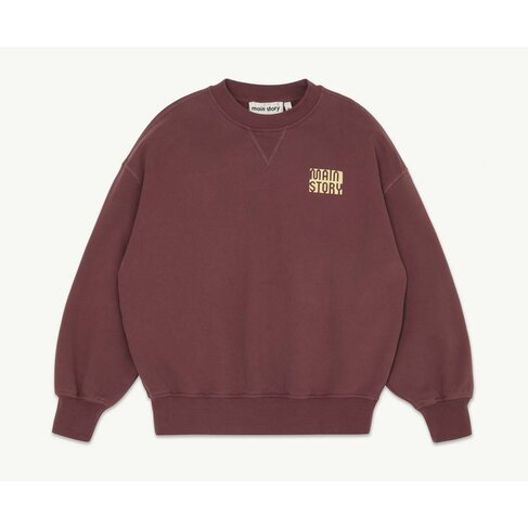Main Story UK Crew Sweatshirt - Burgundy Fleece