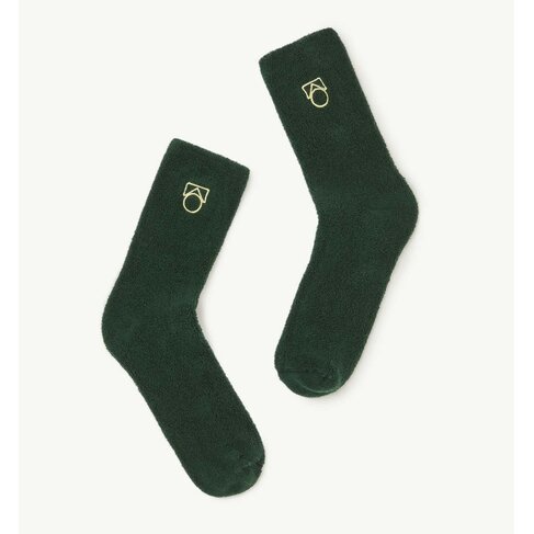 Main Story UK Terry Sock - Dark Green Terry Knit