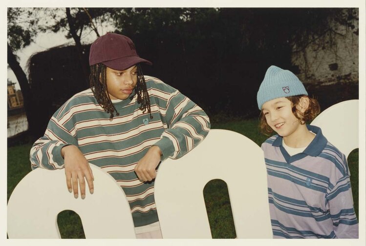 Main Story UK Bubble Sweatshirt - Balsam Green Stripe Fleece