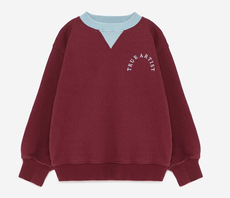 True Artist Sweatshirt no09 Burgundy Red
