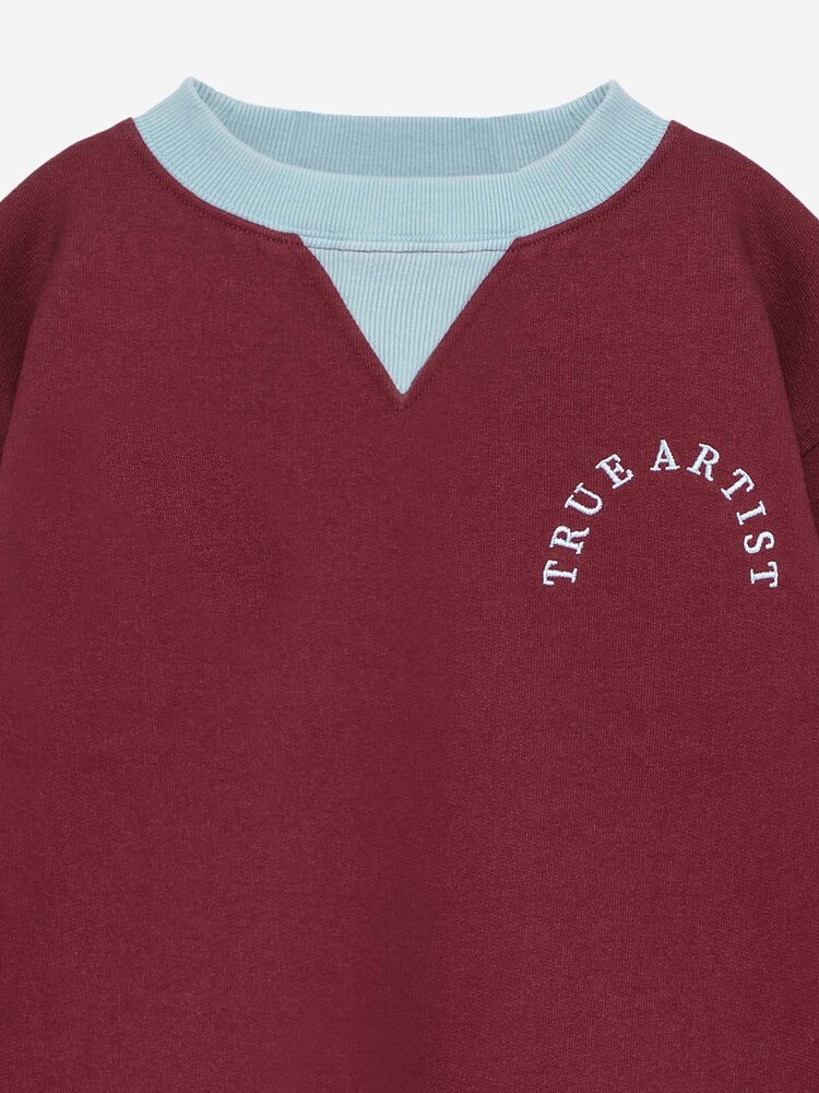 True Artist Sweatshirt no09 Burgundy Red