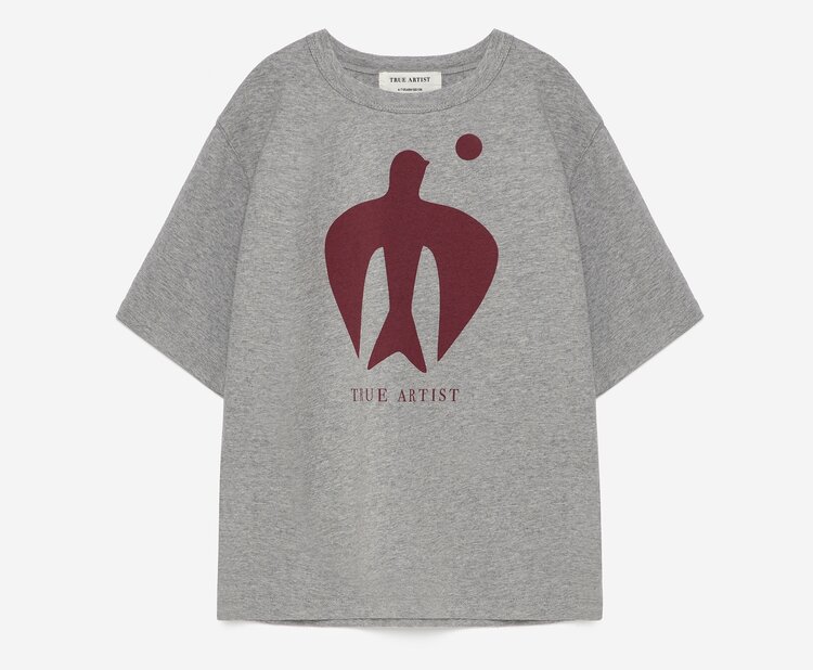 True Artist  T-shirt no05 Melange Grey