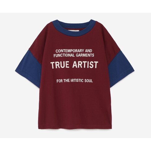 True Artist T-shirt no18 Burgundy Red