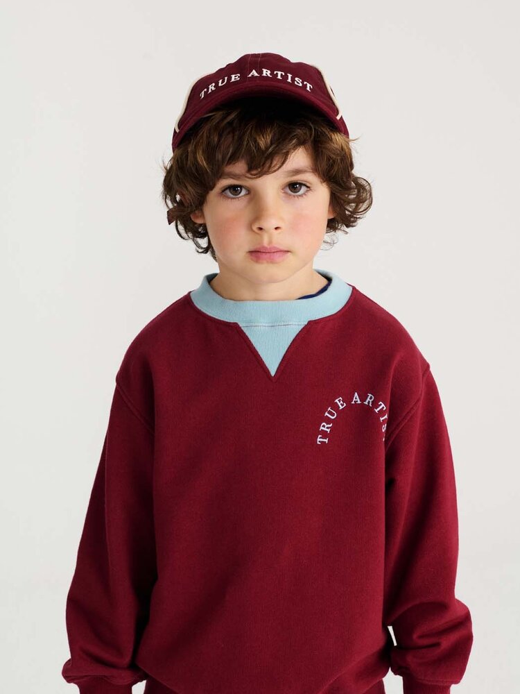 True Artist Sweatshirt no09 Burgundy Red