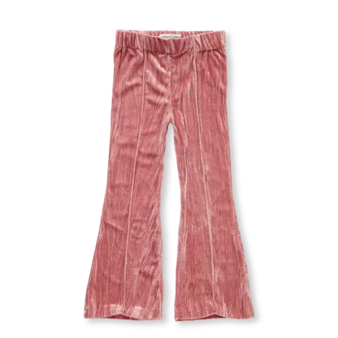 Sproet & Sprout Velvet Flare Pants Peach Parfait