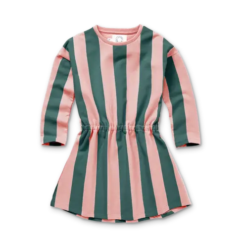 Sproet & Sprout Dress Block Stripe Peach Parfait