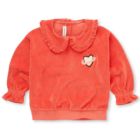 Sproet & Sprout Sweatshirt Velvet Ruffle Collar