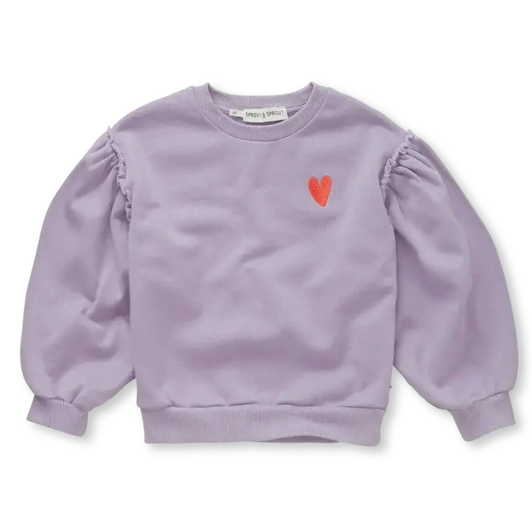 Sproet & Sprout Sweatshirt Puff Sleeves Heart