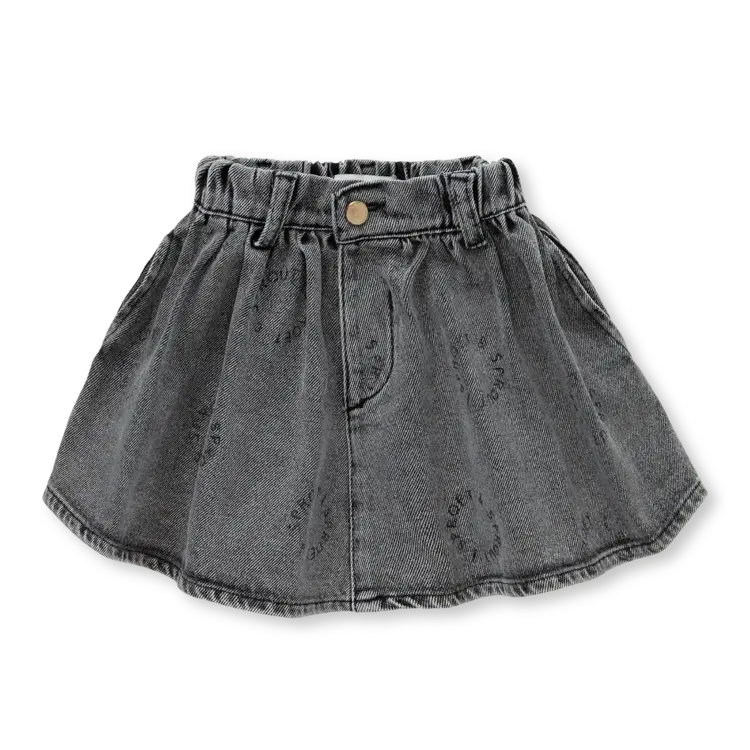 Sproet & Sprout Denim Skirt Freckle Print