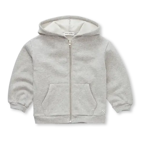 Sproet & Sprout Hooded Cardigan Freckle Gray Melee