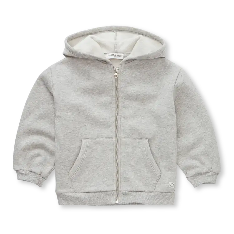 Sproet & Sprout Hooded Cardigan Freckle Gray Melee