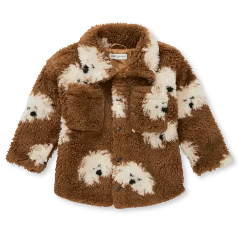 Sproet & Sprout Teddy Shirt Jacket Dog Print
