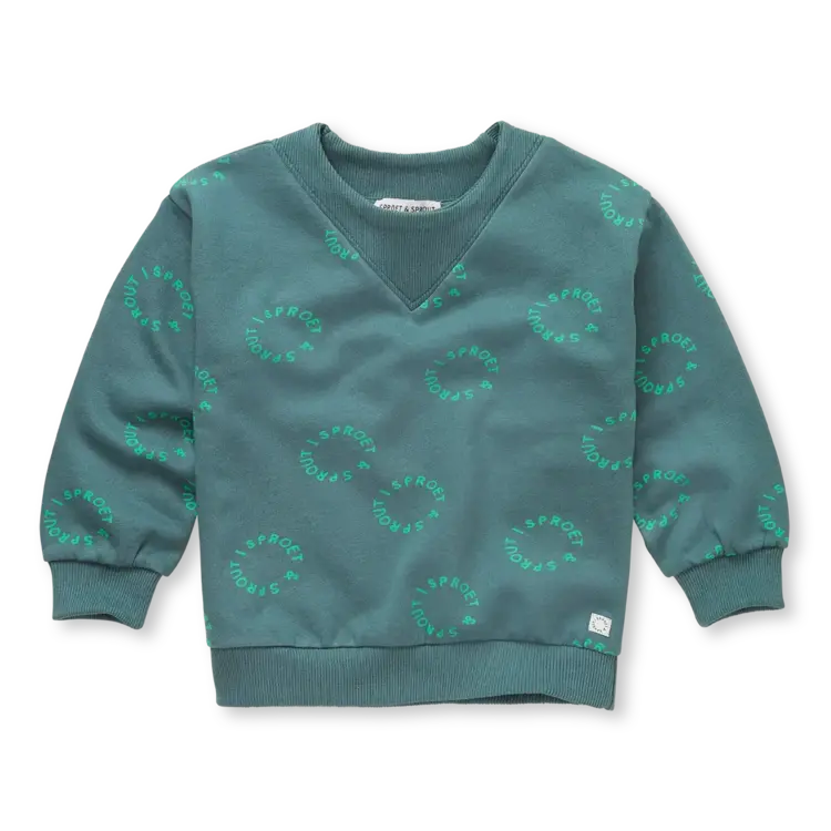Sproet & Sprout Sweatshirt Rib Neck Freckle Print