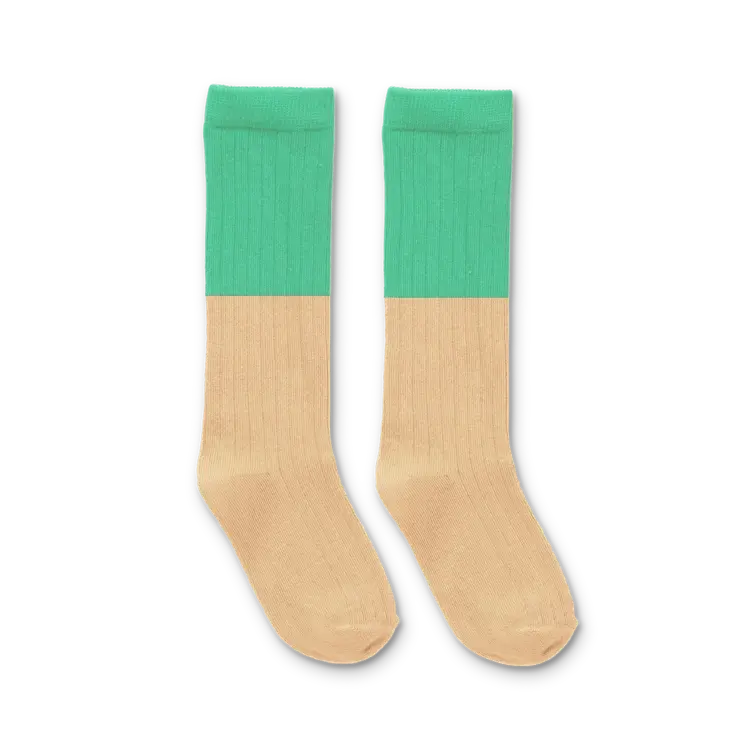Sproet & Sprout Socks Colourblock Vivid Green
