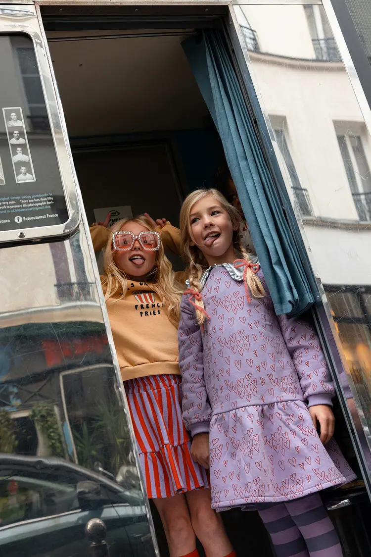 Sproet & Sprout Smock Skirt Stripe Lavender