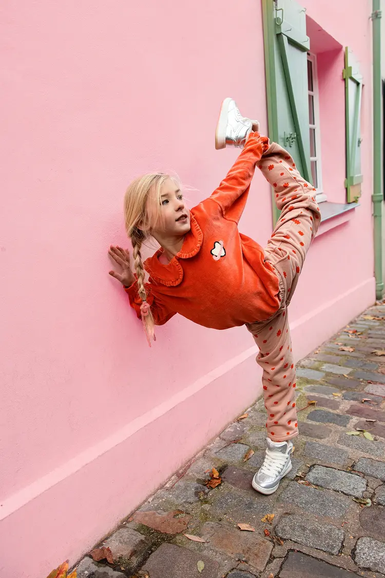 Sproet & Sprout Sweatshirt Velvet Ruffle Collar