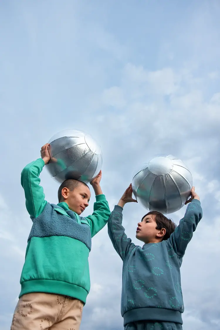 Sproet & Sprout Sweatshirt Rib Neck Freckle Print