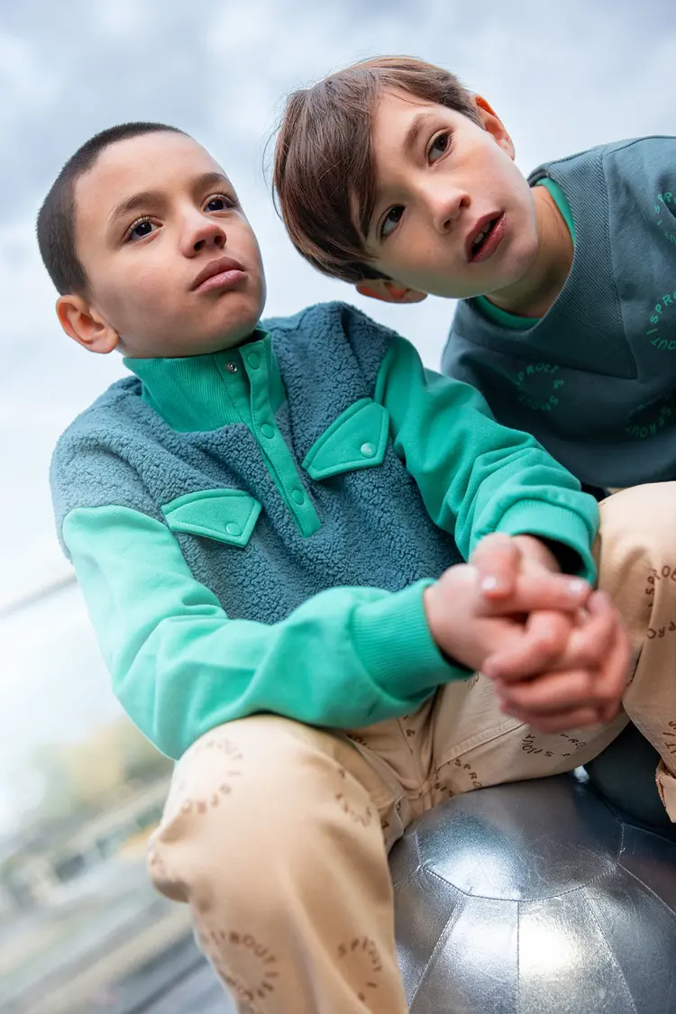 Sproet & Sprout Sweatshirt Rib Neck Freckle Print