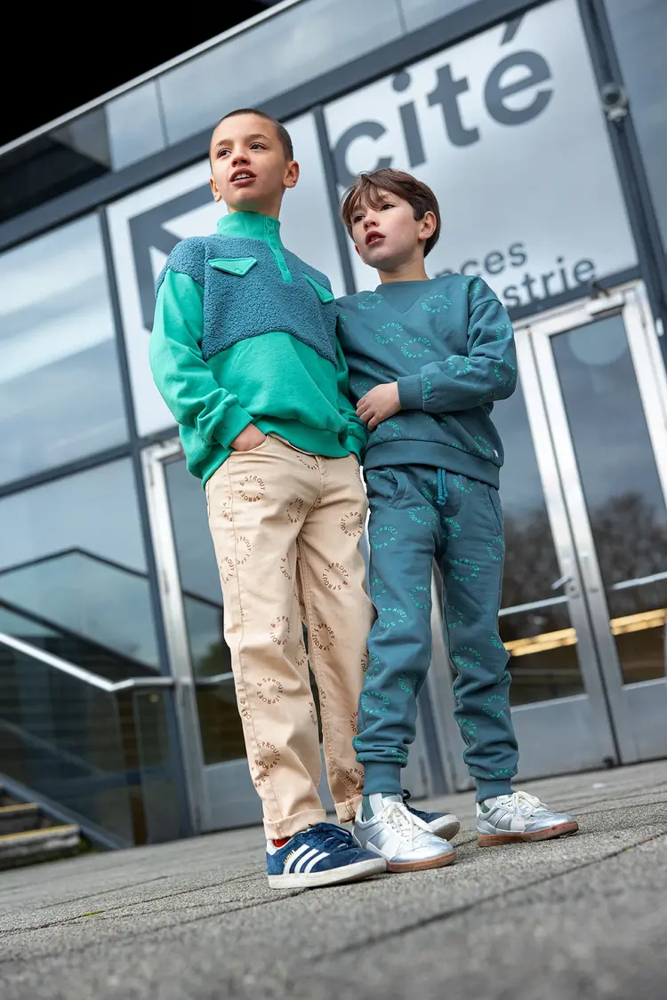 Sproet & Sprout Sweatpants Shady Green Freckle Print