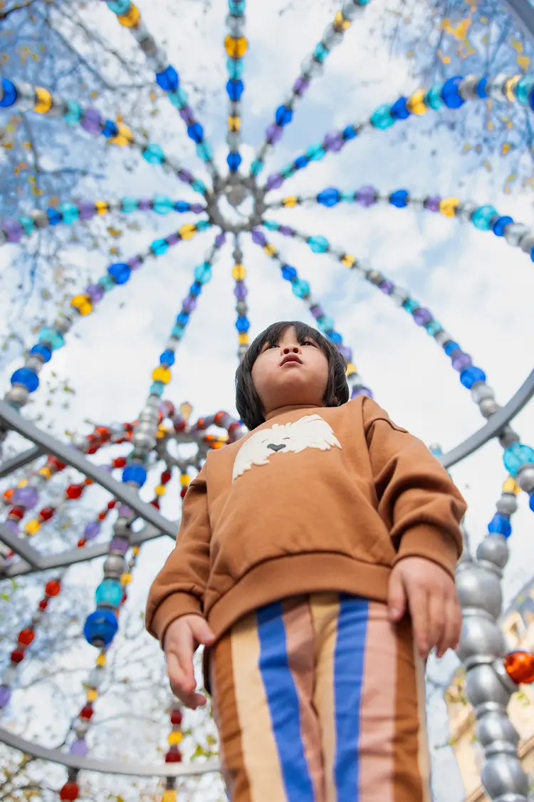 Sproet & Sprout Winter Legging Multi Clr Stripe - Sand