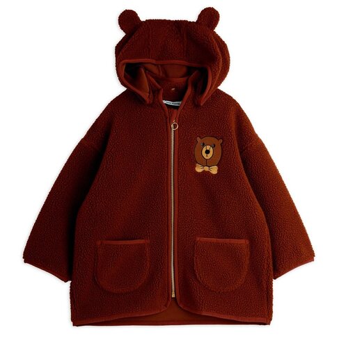 Mini Rodini Bear emb pile jacket