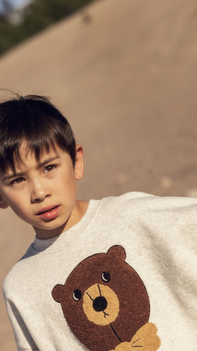 Mini Rodini Bear intarsia knit sweater