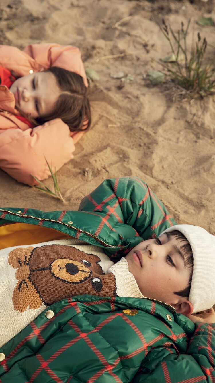 Mini Rodini Bear intarsia knit sweater